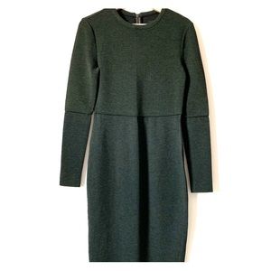 Green body con knit dress